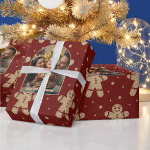 Lebkuchen Personalisiertes WeihnachtsweihnachtsFot Geschenkpapier