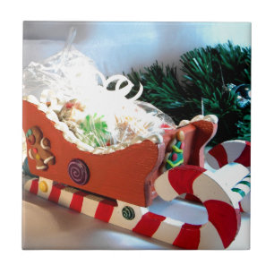 Lebkuchen-Pferdeschlitten I Fliese