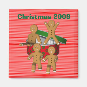 Lebkuchen-Plätzchen-Mann-Weihnachtsfeiertag lusti Magnet