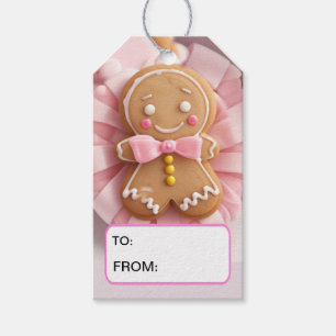 Lebkuchen/Rosa/Band/Geschenkstempel Geschenkanhänger