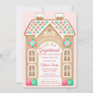 Lebkuchen-Rosa-Party-Einladung Einladung