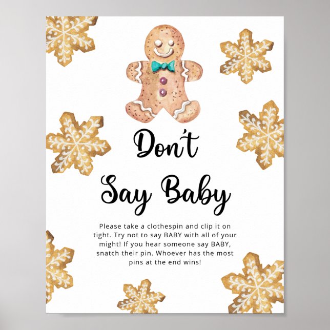 Lebkuchen - Sag nicht, Baby Poster (Vorne)