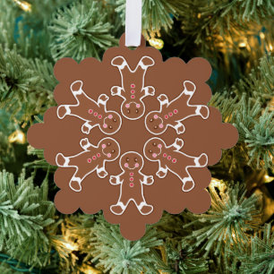 Lebkuchen-Schneeflocken-Papier-Ornament Ornament Karte