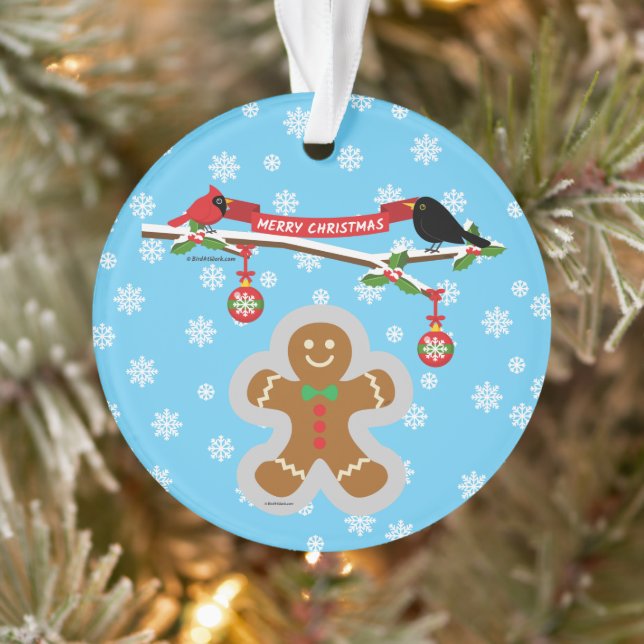 Lebkuchen, Schneeflocken und Vögel Ornament (Baum)