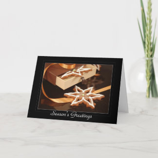 Lebkuchen-Stern-Plätzchen Feiertagskarte
