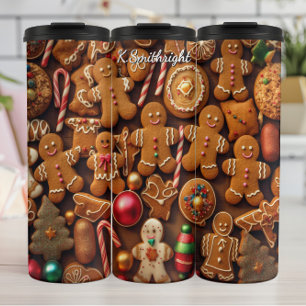 Lebkuchen Süße Feiertags-Kekswand Thermosbecher