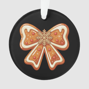 Lebkuchen Süße Kokette Schleife Weihnachten Mädche Ornament
