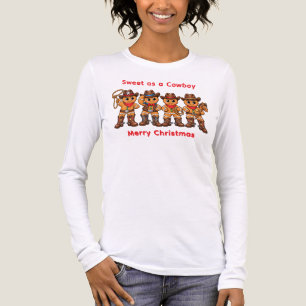 Lebkuchen Süßer Cowboy Weihnachtscookies T-Shirt Tri-Blend Shirt