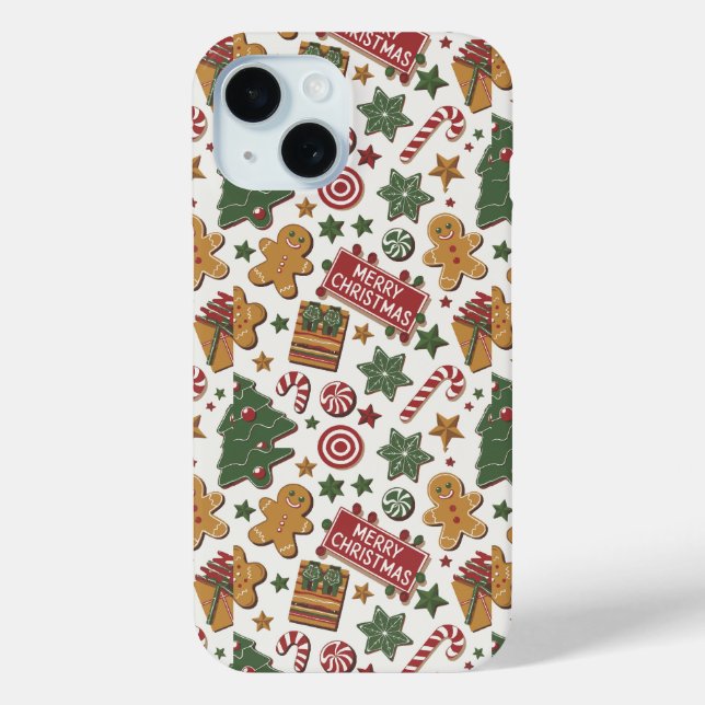 Lebkuchen, Süßigkeiten und Weihnachtsbäume, Case-Mate iPhone Hülle (Rückseite)
