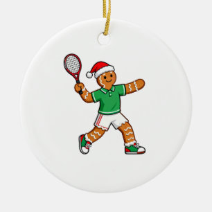 Lebkuchen Tennis Weihnachten 2026 Feiertagssport Keramik Ornament