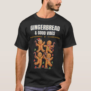 Lebkuchen und gute Laune lustiges Weihnachten T-Shirt