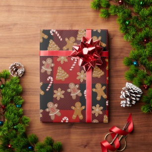 Lebkuchen und Süßspeisen auf Karierten Geschenkpapier