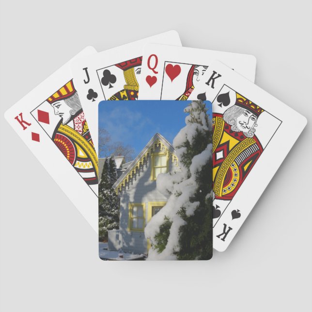 Lebkuchen und Winterschnee - Martha's Vineyard Spielkarten (Rückseite)