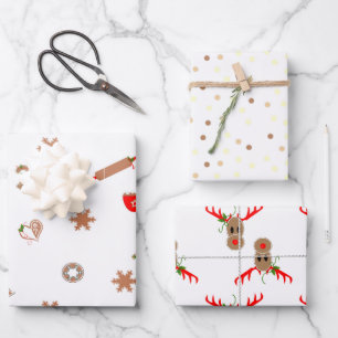 Lebkuchen und zusammengesetzte Geschenkgutblätter Geschenkpapier Set
