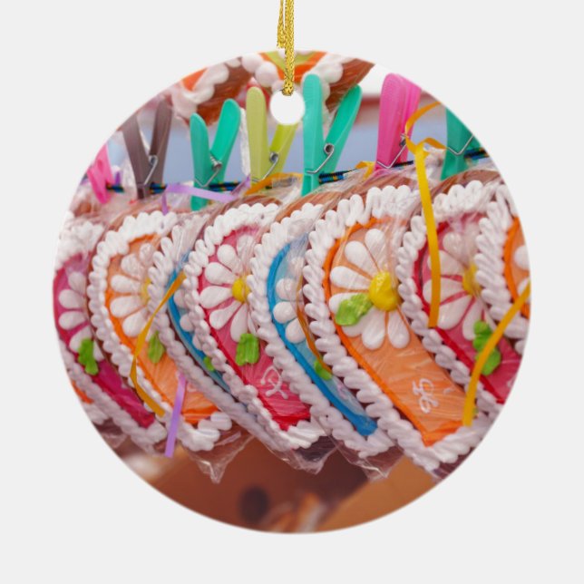 Lebkuchen Valentine Keramik Ornament (Hinten)