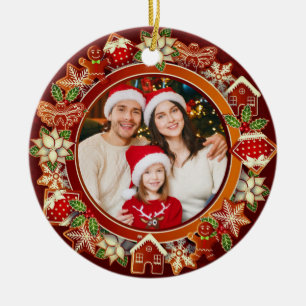 & Lebkuchen Weihnachten I Benutzerdefiniertes Weih Keramik Ornament