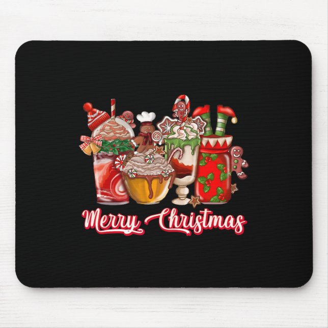 Lebkuchen Weihnachten Kaffee Cups Latte Dri Mousepad (Vorne)