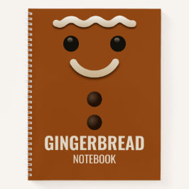 Lebkuchen-Weihnachten-Notizbuchcover – liniertes P Notizbuch