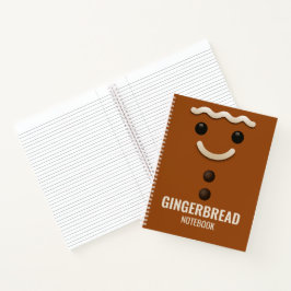 Lebkuchen-Weihnachten-Notizbuchcover – liniertes P Notizbuch
