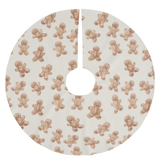 Lebkuchen-Weihnachten Polyester Weihnachtsbaumdecke (Vorderseite)