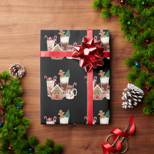 Lebkuchen-Weihnachts-Kaffee-Liebhaber-Geschenk Xma Geschenkpapier
