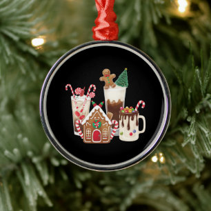 Lebkuchen-Weihnachts-Kaffee-Liebhaber-Geschenk Xma Ornament Aus Metall