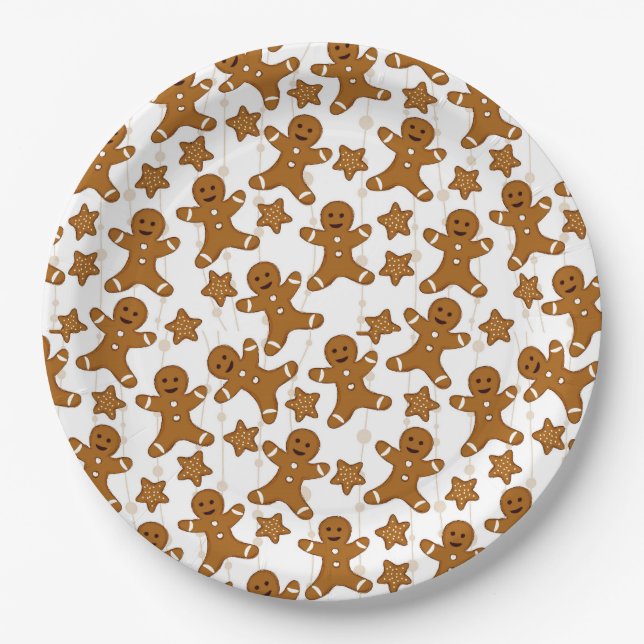 Lebkuchen-Weihnachts-Papierplatten Pappteller (Vorderseite)