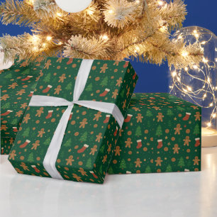 Lebkuchen-Weihnachts-Spaß Geschenkpapier
