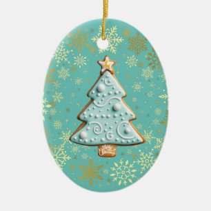 Lebkuchen, Weihnachtsbaum Keramik Ornament