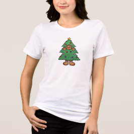 Lebkuchen-Weihnachtsbaum-Kostüm Süßes Geschenk Tri-Blend Shirt