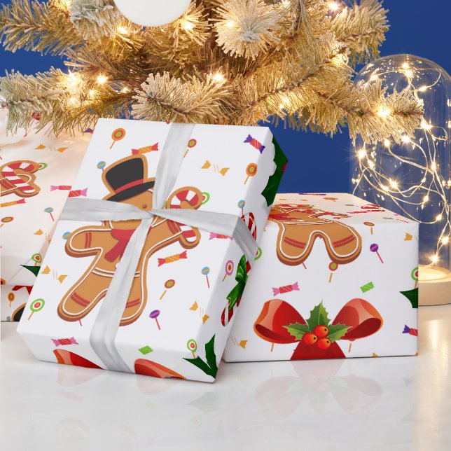 Lebkuchen-Weihnachtsbonbonband Geschenkpapier (Feiertage)