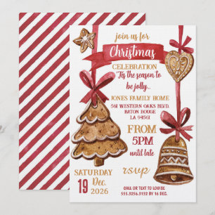 Lebkuchen-Weihnachtsfeier Einladung