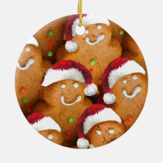 Lebkuchen Weihnachtsfeier Keramikornament (Hinten)