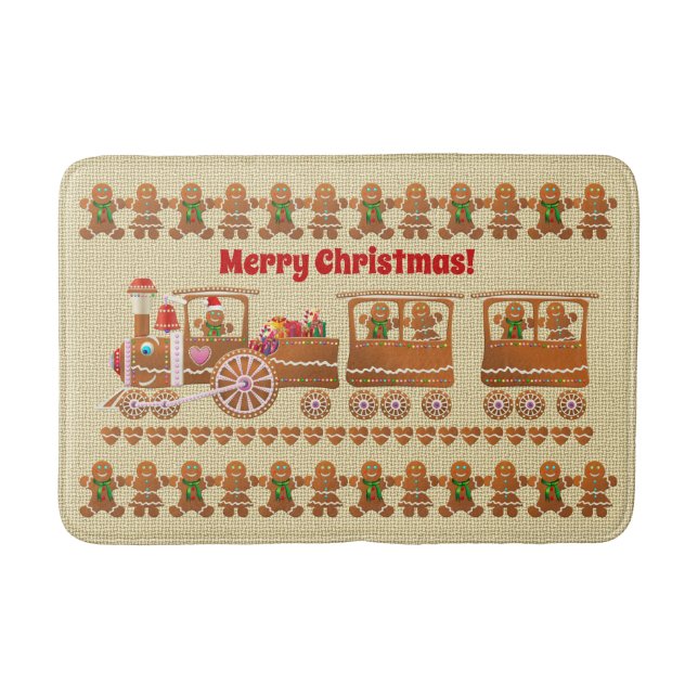 Lebkuchen Weihnachtsgebäck Party Bath Mat Badematte (Vorderseite)