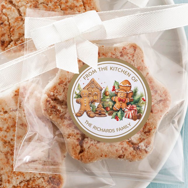 Lebkuchen Weihnachtsgebäck Runder Aufkleber (Von Creator hochgeladen)