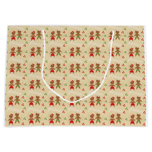 Lebkuchen Weihnachtsgeschenk Tasche Große Geschenktüte (Vorderseite)