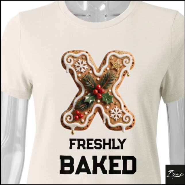 Lebkuchen-Weihnachtsinitial X Tri-Blend Shirt (Von Creator hochgeladen)