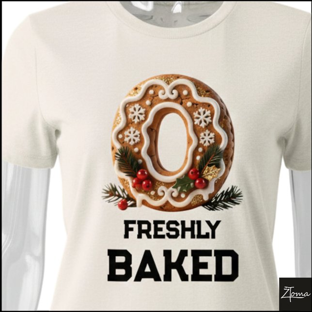 Lebkuchen-Weihnachtsinitiale Buchstabe O Tri-Blend Shirt (Von Creator hochgeladen)