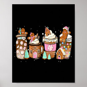Lebkuchen-Weihnachtskaffee C Latte Getränk Poster
