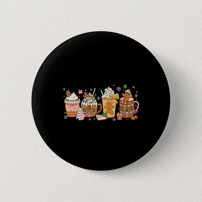 Lebkuchen-Weihnachtskaffeetassen Latte-Dri Button (Vorderseite)