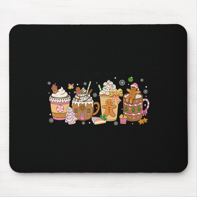Lebkuchen-Weihnachtskaffeetassen Latte-Dri Mousepad (Vorne)