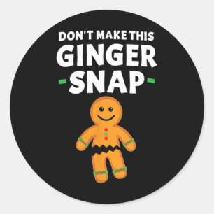 Lebkuchen Weihnachtskeks Mache diese Ginge nicht Runder Aufkleber