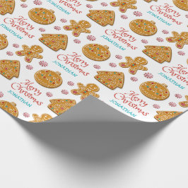 Lebkuchen Weihnachtskekse Individuelle Name Feiert Geschenkpapier
