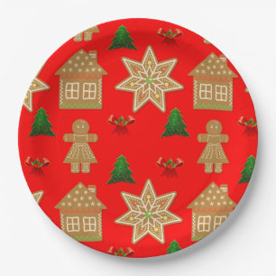 Lebkuchen-Weihnachtskekse Pappteller