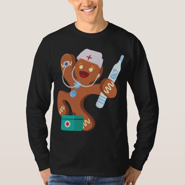 Lebkuchen Weihnachtskochtopf Kostüme backen T-Shirt (Vorderseite)
