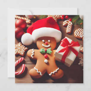 Lebkuchen-Weihnachtsmann Feiertagskarte