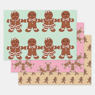 Lebkuchen-Weihnachtspapier-Set Geschenkpapier Set