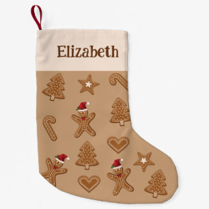 Lebkuchen-Weihnachtsplätzchen-Formen & Name Kleiner Weihnachtsstrumpf