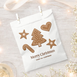 Lebkuchen-Weihnachtsplätzchen-Formen & Text Geschenktütchen