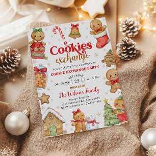 Lebkuchen-Weihnachtsplätzchen-Tauschparty Einladung